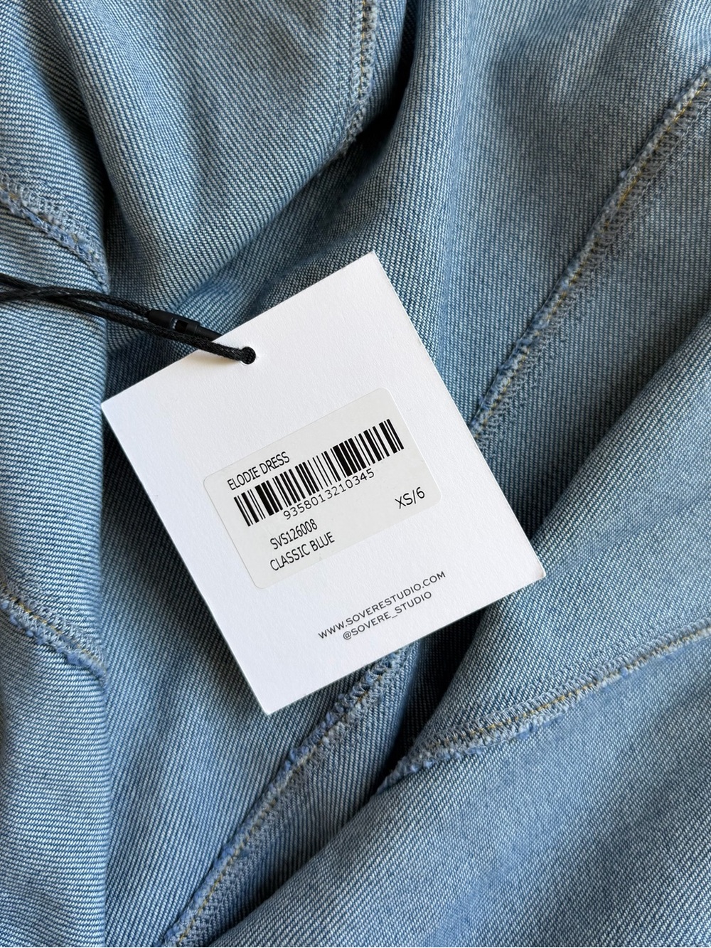 SOVERE Elodie Halter-Neck Denim Maxi Dress - Picture 5 of 5